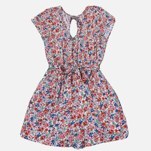 American Eagle Women's Pink Floral Summer Open Back One Piece Romper | Size M